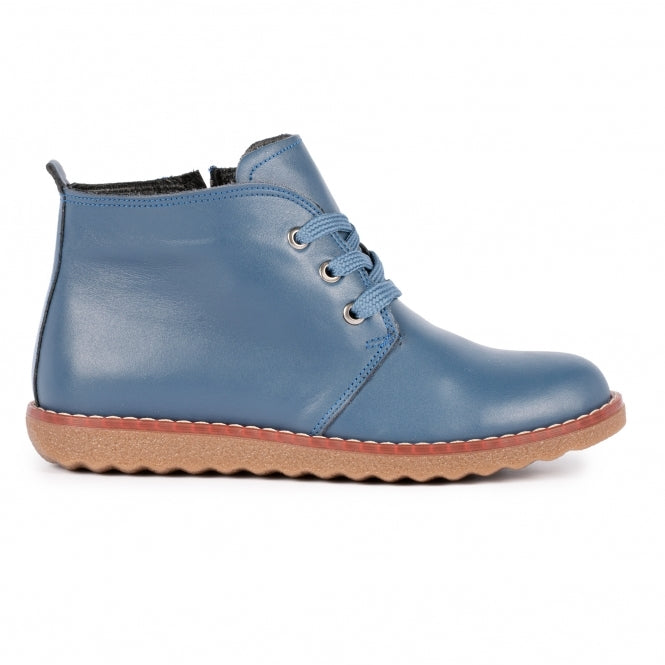 Lunar Ankle Boot with lace and zip GLR003 Claire Blue