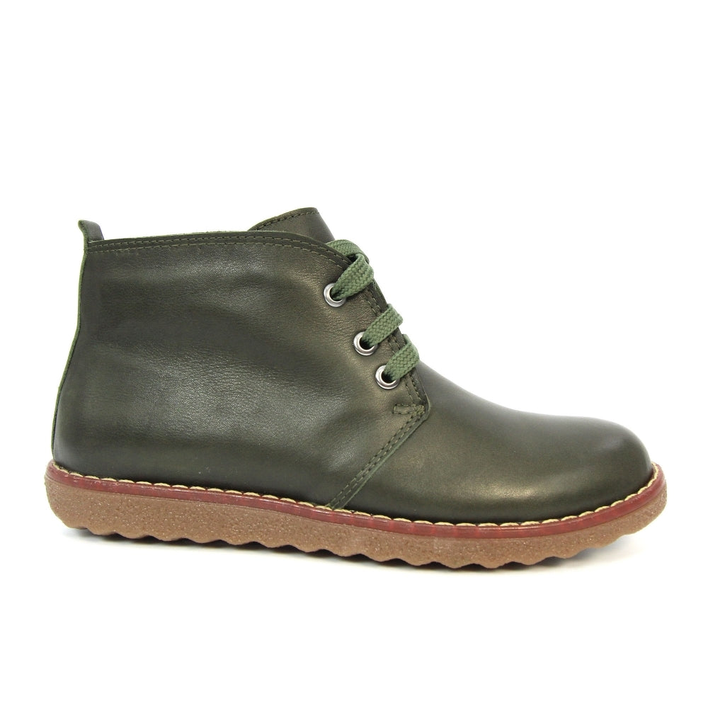 Lunar Ankle Boot with lace and zip GLR003 Claire GREEN