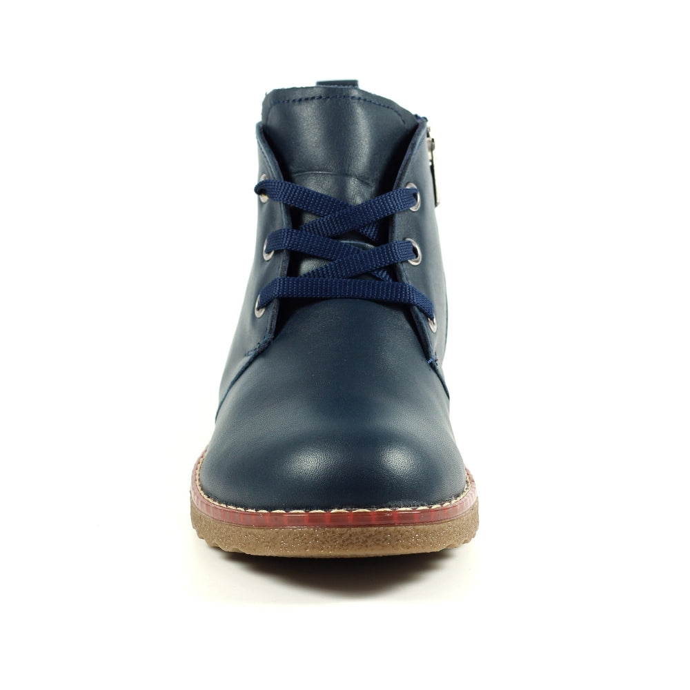 Lunar Ankle Boot with lace and zip GLR003 Claire NAVY GLR003