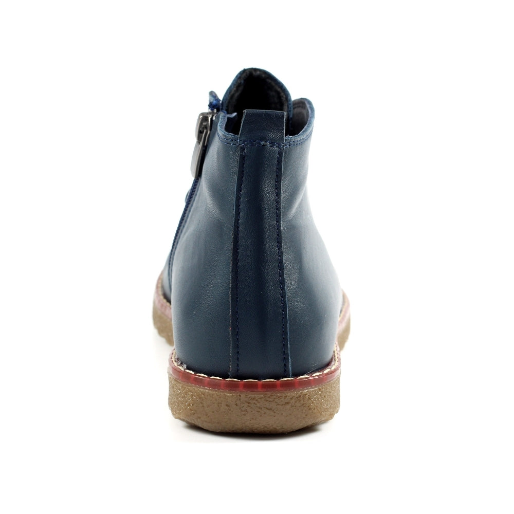 Lunar Ankle Boot with lace and zip GLR003 Claire NAVY GLR003