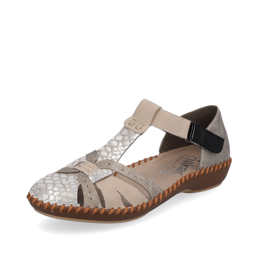 Rieker Casual Bar Shoe BEIGE MULTI M1650-60