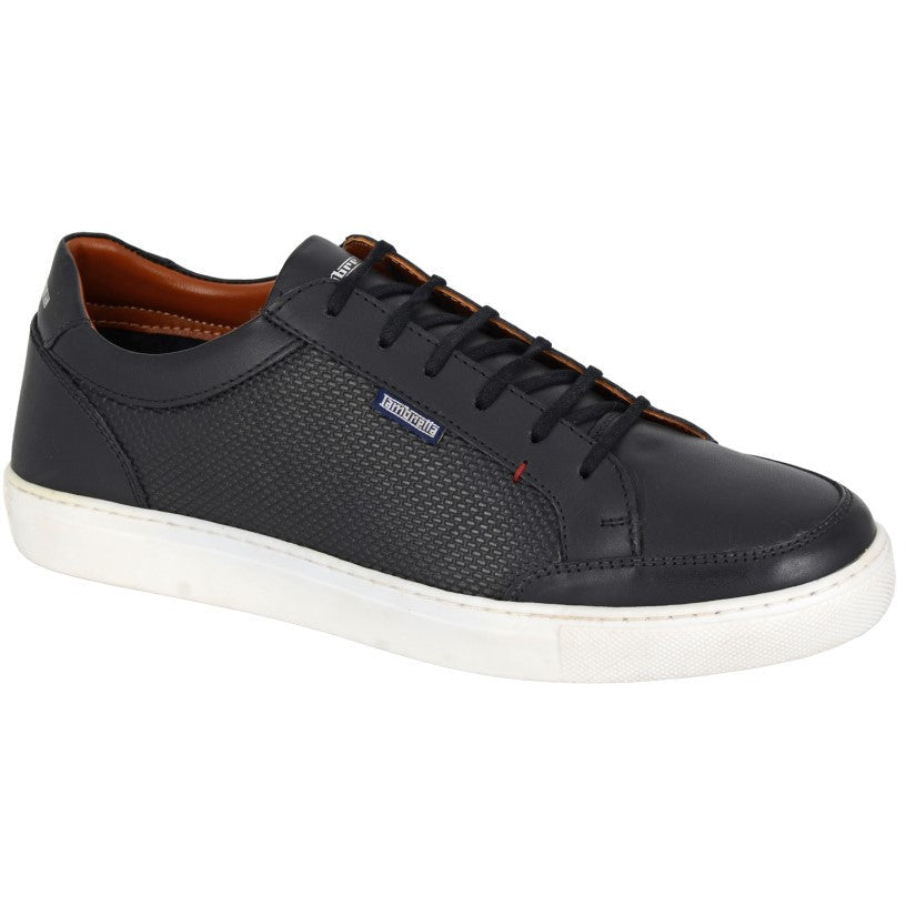 Lambretta BLACK Leather Lace Leisure Shoe M403A