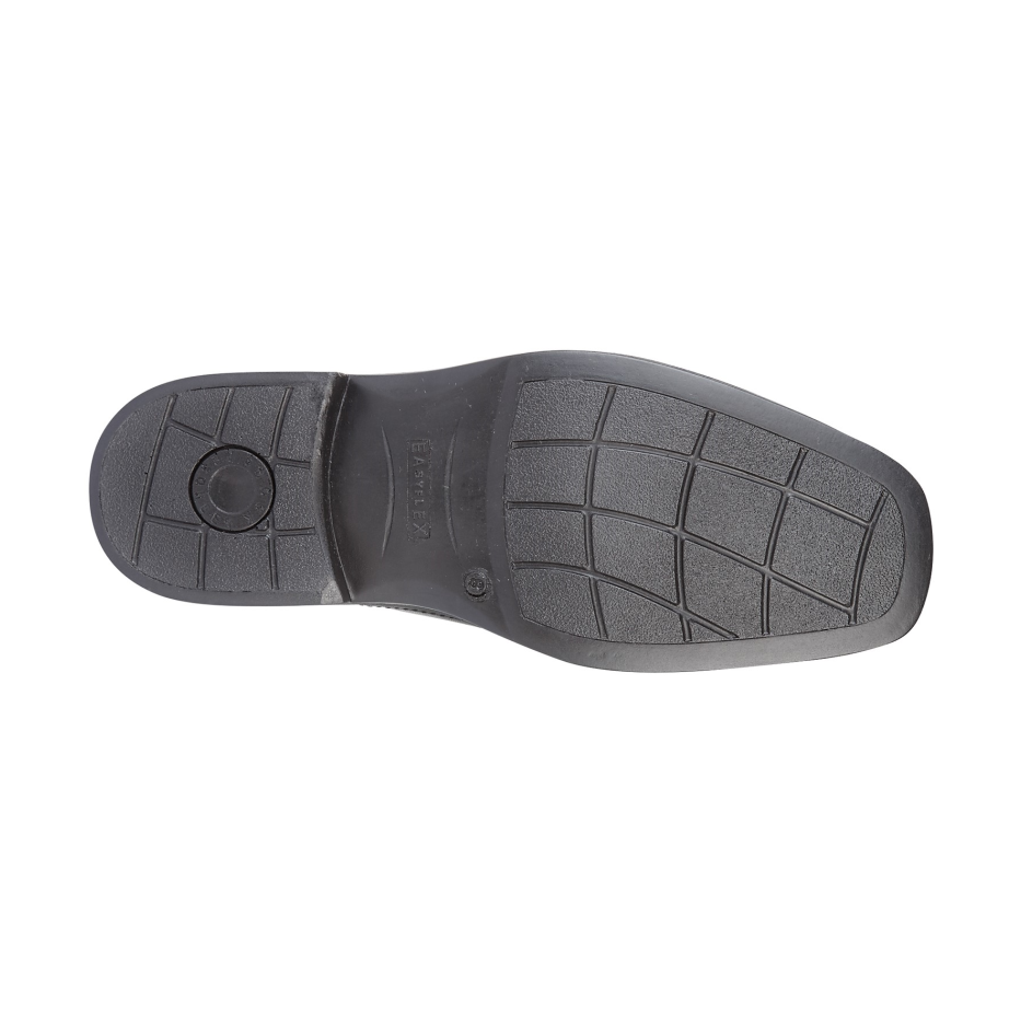 Roamers lightweight black leather smart slip on shoe M724A