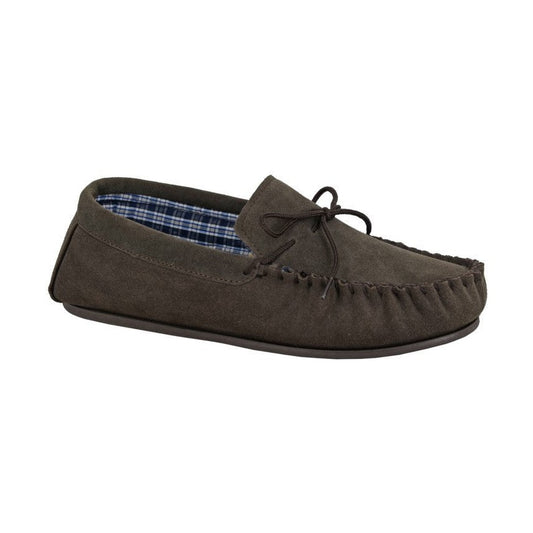 Mokkers M245 Bruce Brown Suede Leather Moccassin Slipper