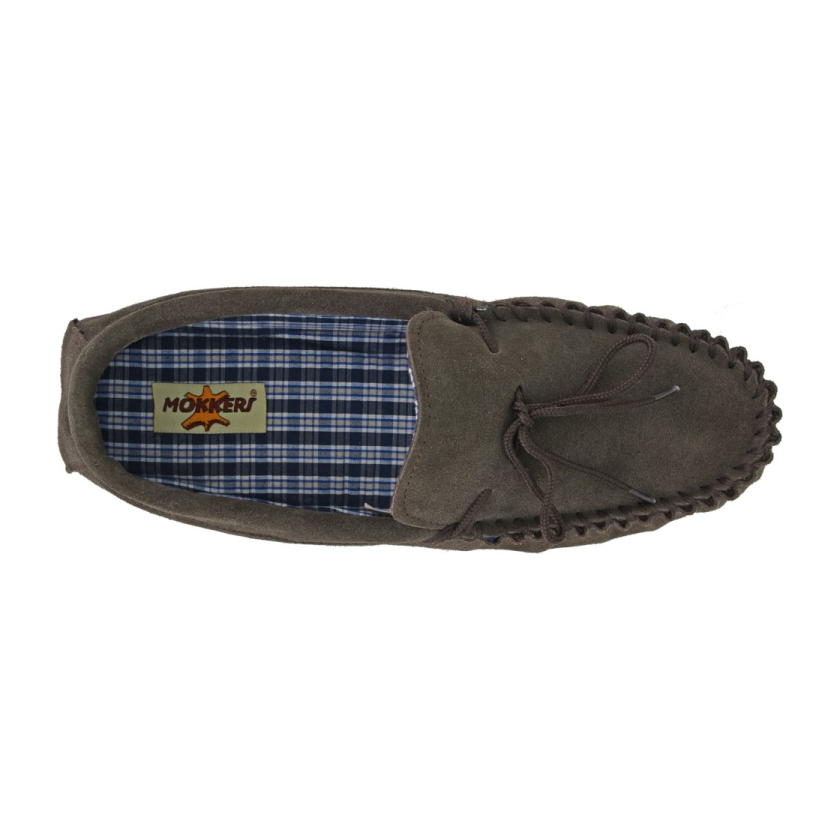 Mokkers M245 Bruce Brown Suede Leather Moccassin Slipper