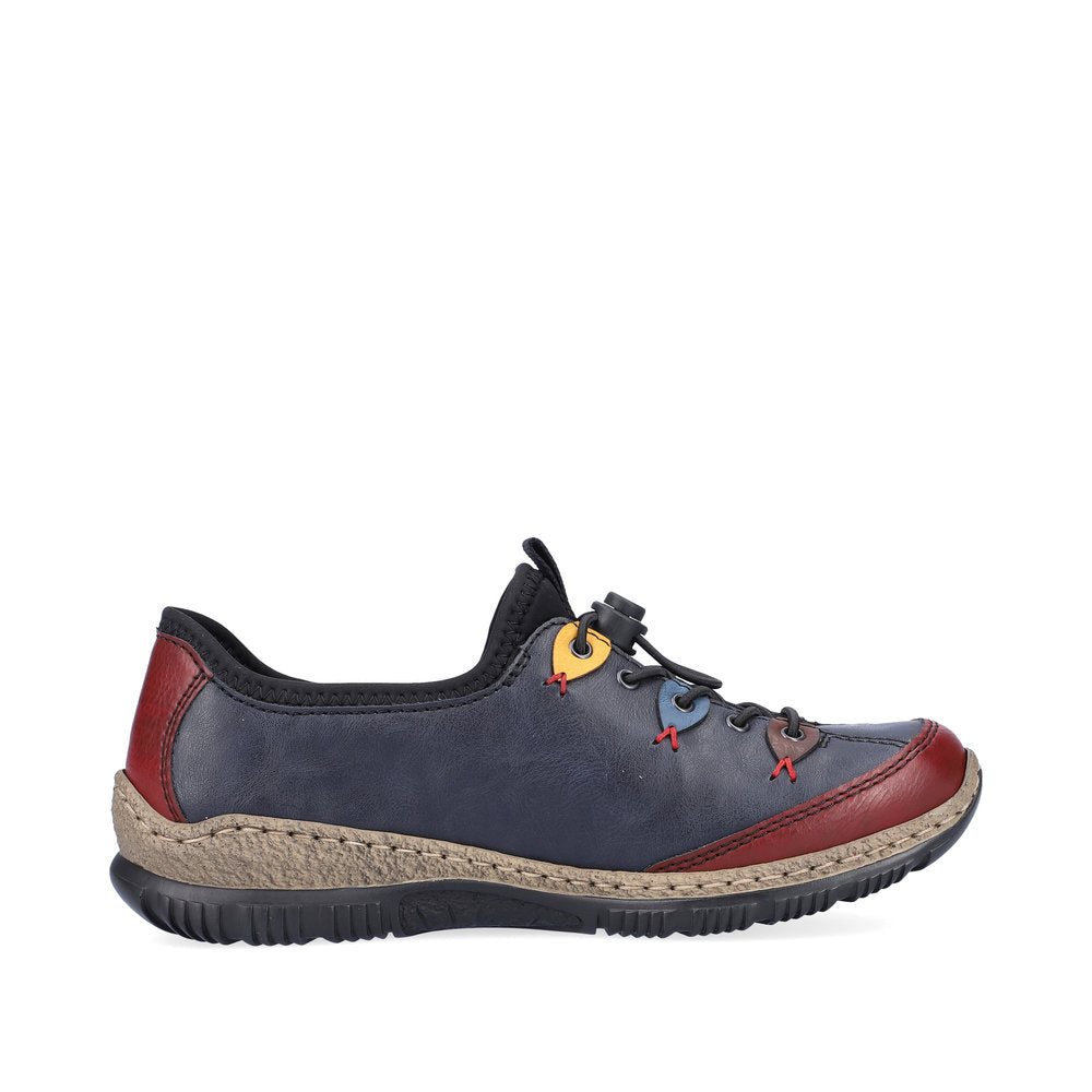 Rieker Casual Shoe N3271-35 NAVY/WINE