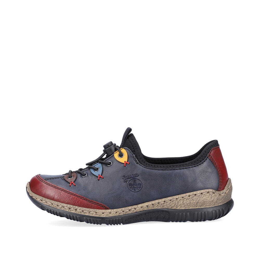 Rieker Casual Shoe N3271-35 NAVY/WINE