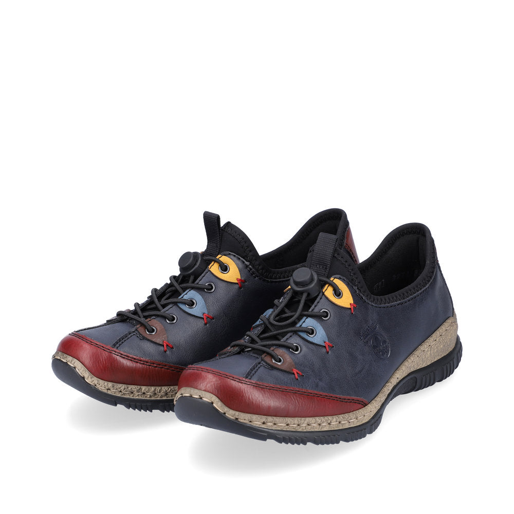 Rieker Casual Shoe N3271-35 NAVY/WINE