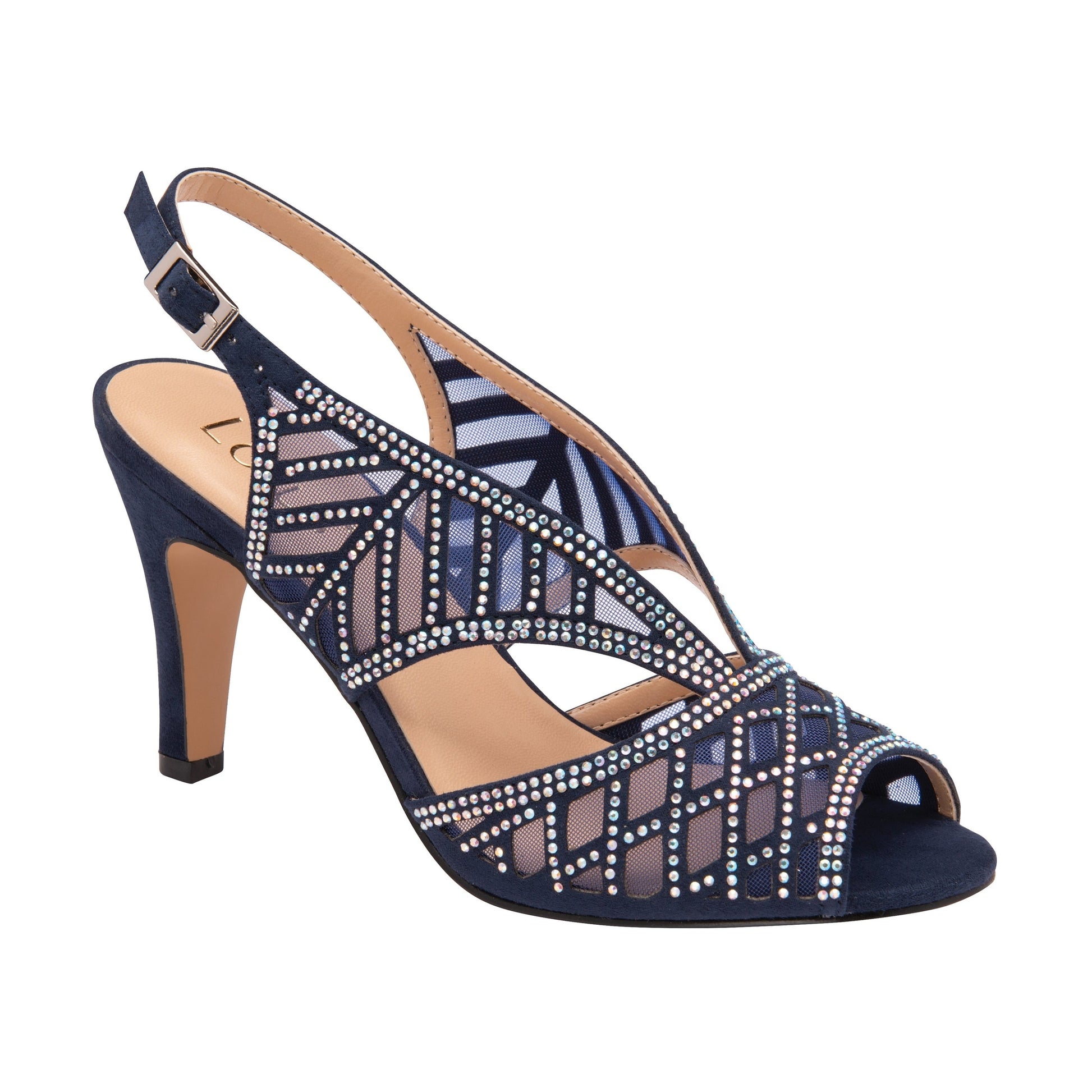 Lotus Classic Occasion Wear Sandal Natalia Navy ULS262