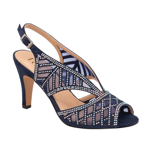 Lotus Classic Occasion Wear Sandal Natalia Navy ULS262