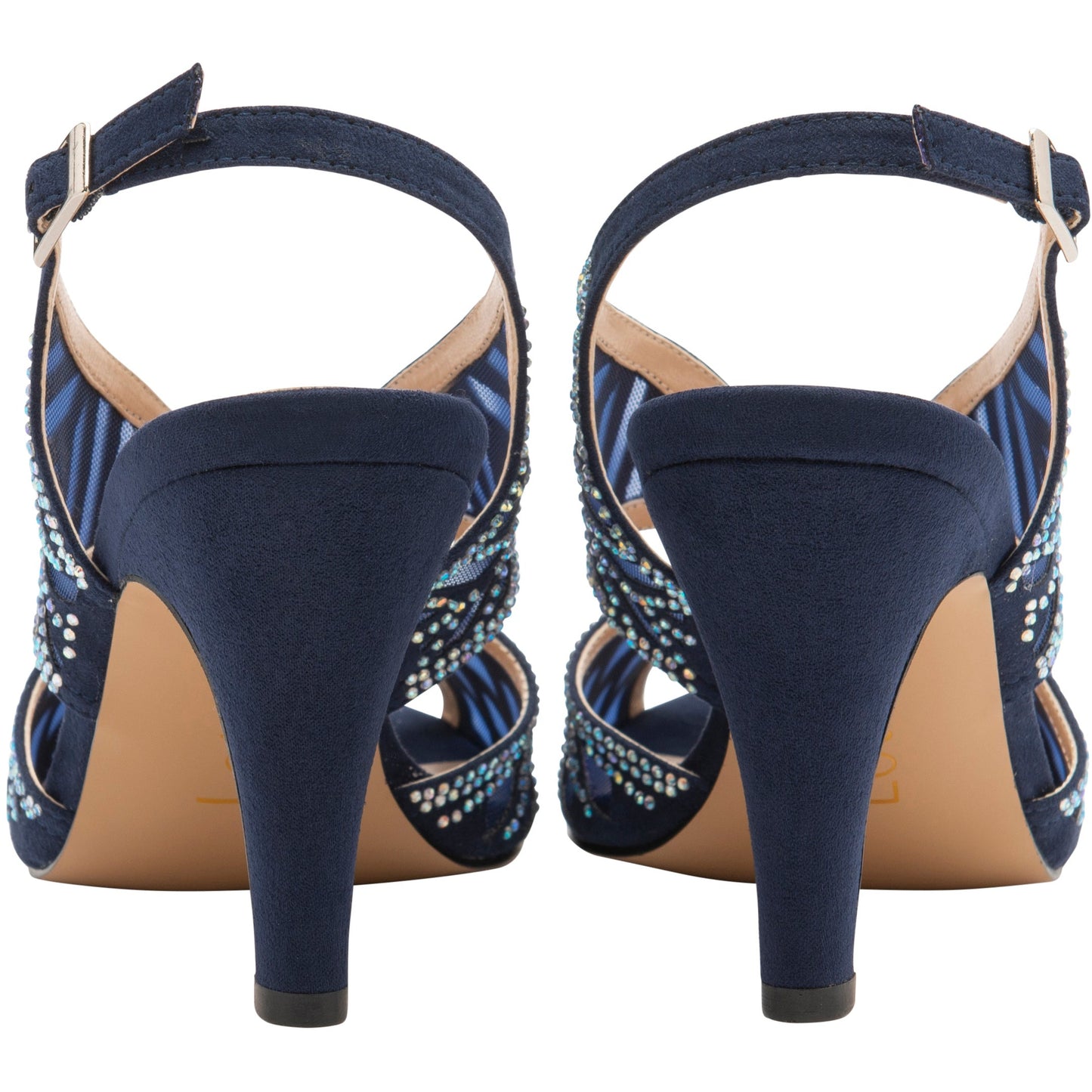 Lotus Classic Occasion Wear Sandal Natalia Navy ULS262