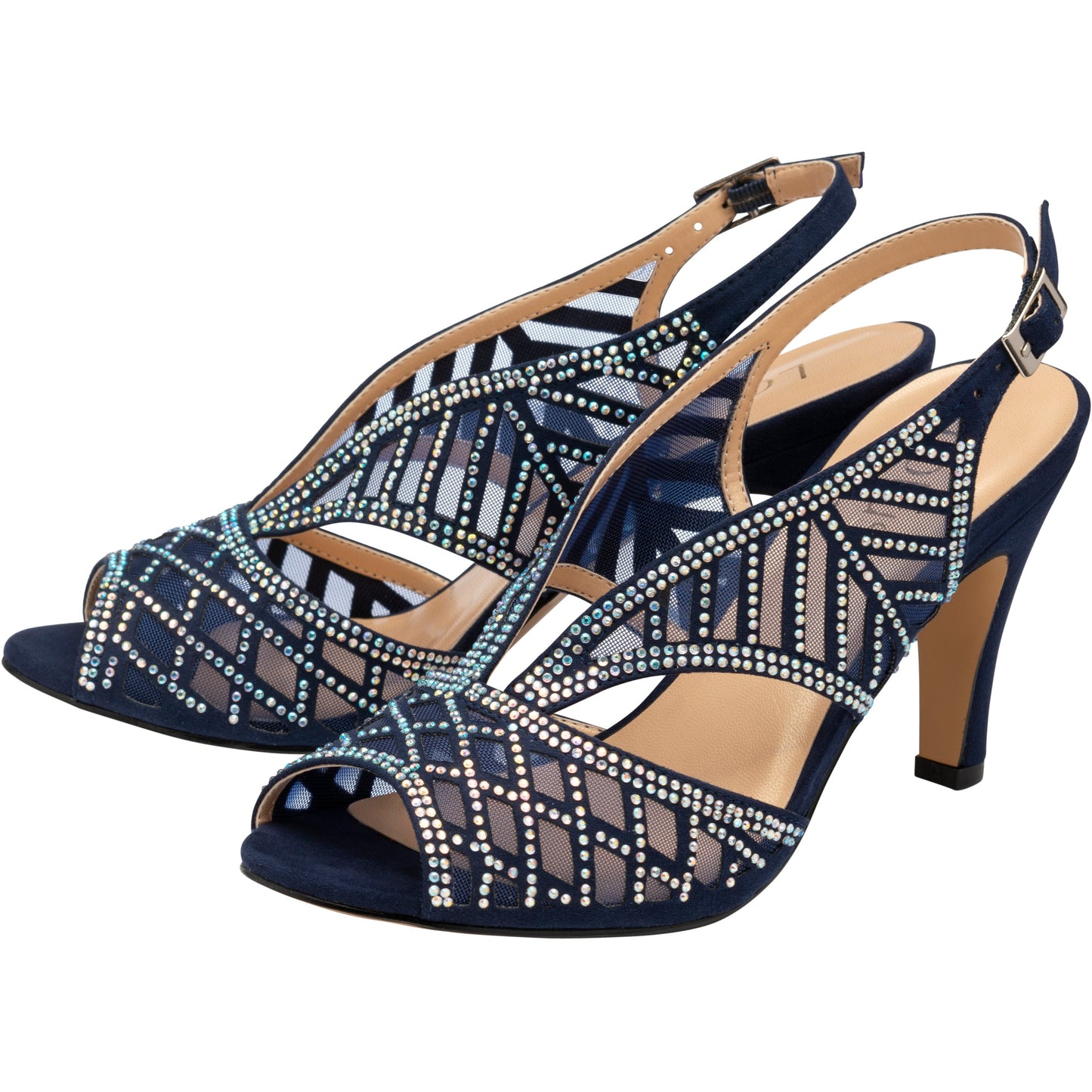 Lotus Classic Occasion Wear Sandal Natalia Navy ULS262