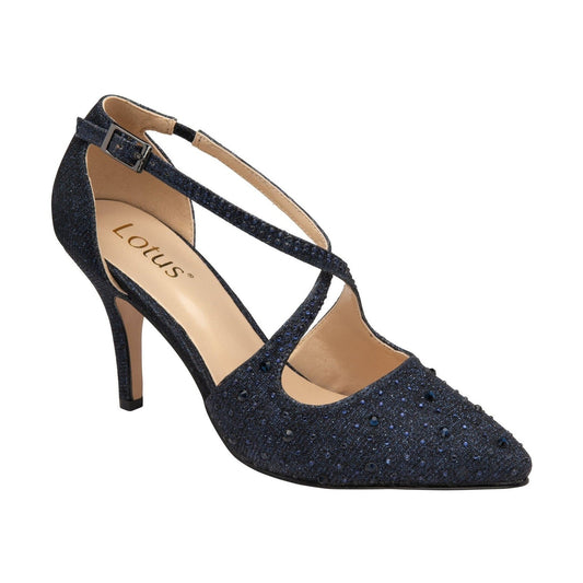 Lotus Occasion Wear Shoe Panache NAVY ULS208