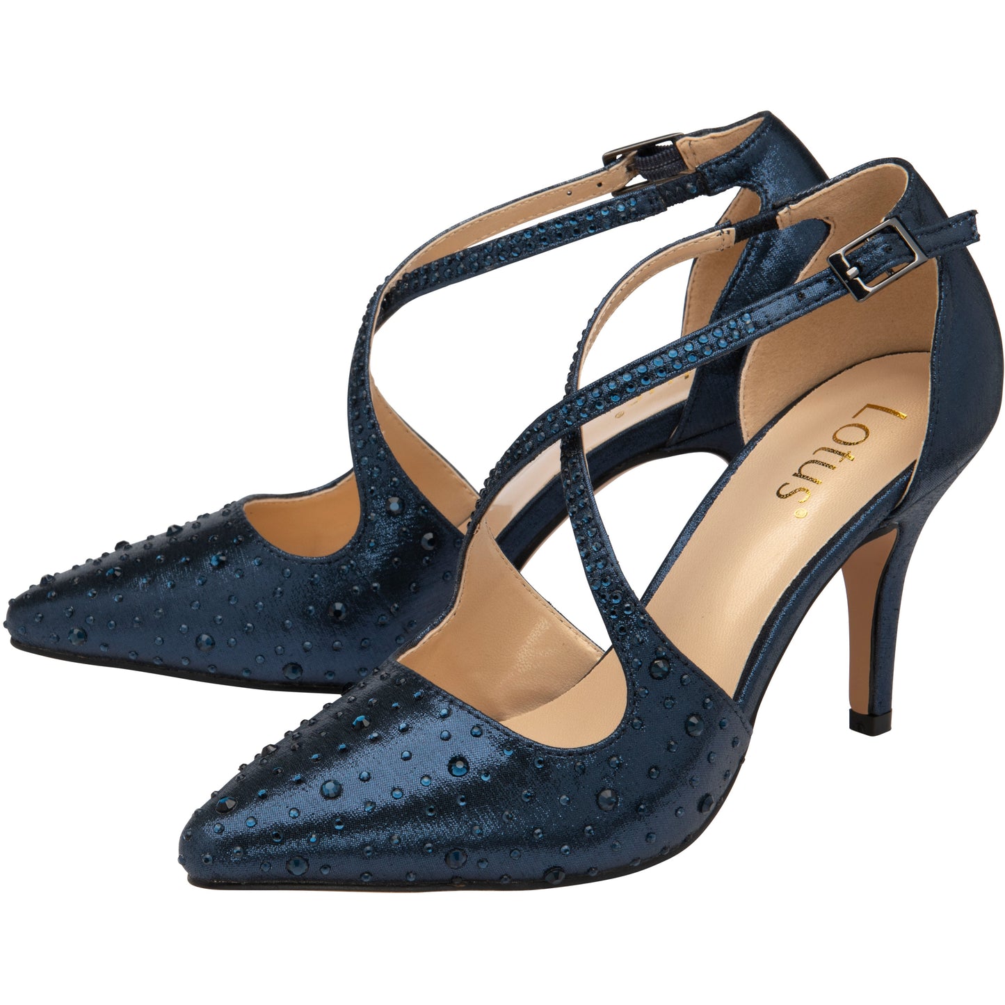Lotus Occasion Wear Shoe Panache NAVY ULS208