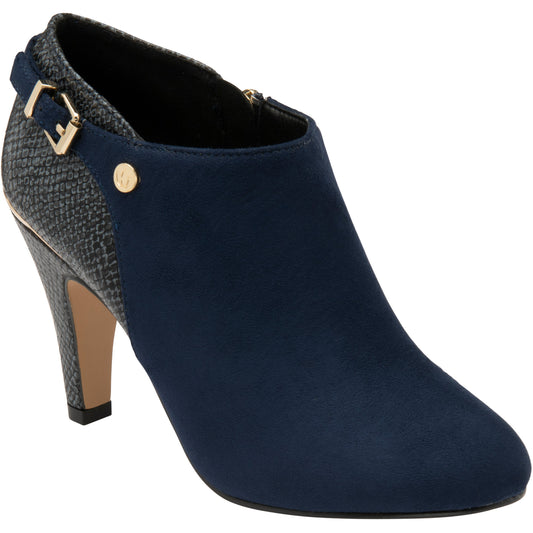 Lotus Ankle Boot/shoe with a Zip RAMONA Navy