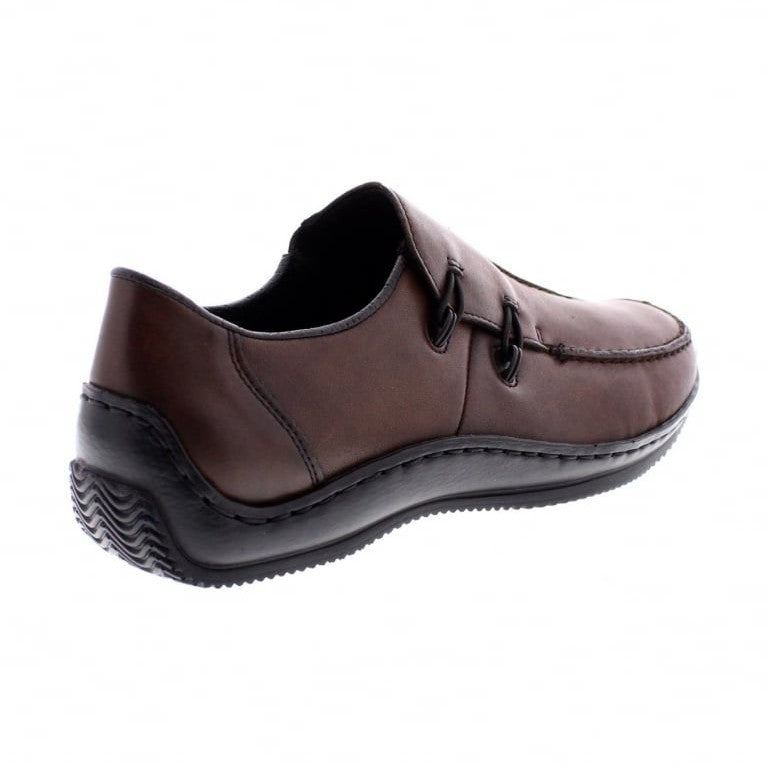 Rieker Leather Slip on SHOE BROWN L1751-25