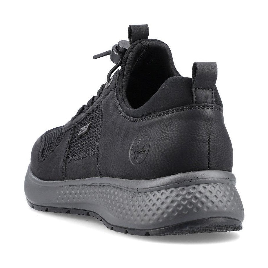 Rieker Men's Trainer Shoe with elastic lace B7650-00 BLACK