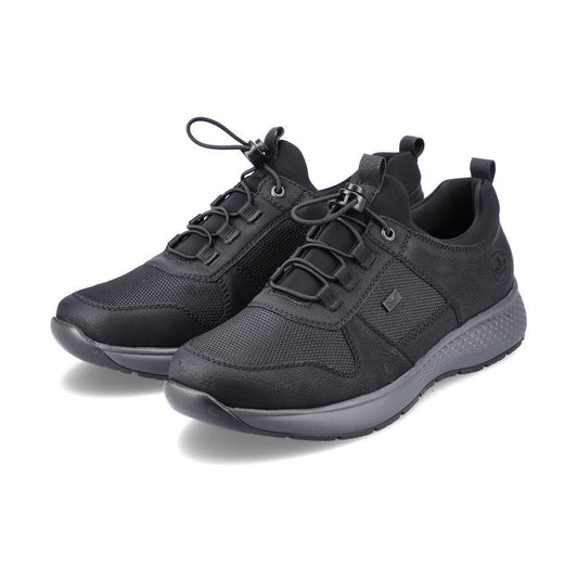 Rieker Men's Trainer Shoe with elastic lace B7650-00 BLACK