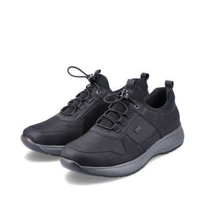 Rieker Men's Trainer Shoe with elastic lace B7650-00 BLACK