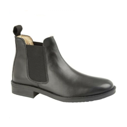 Roamers Mens BLACK Leather Chelsea Boot M278A