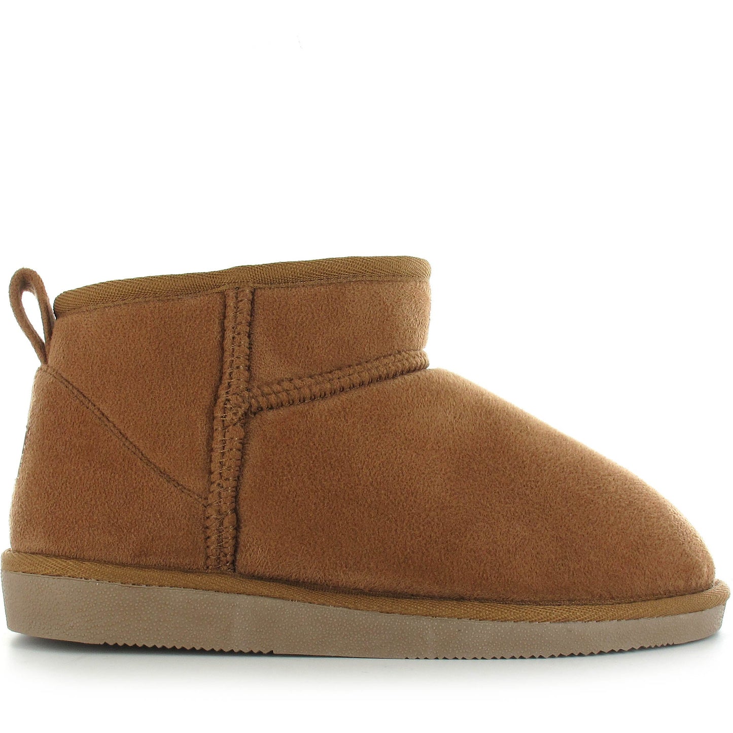 Ella Rocket CHESTNUT Faux Suede and Faux Sheepskin Ankle Boot