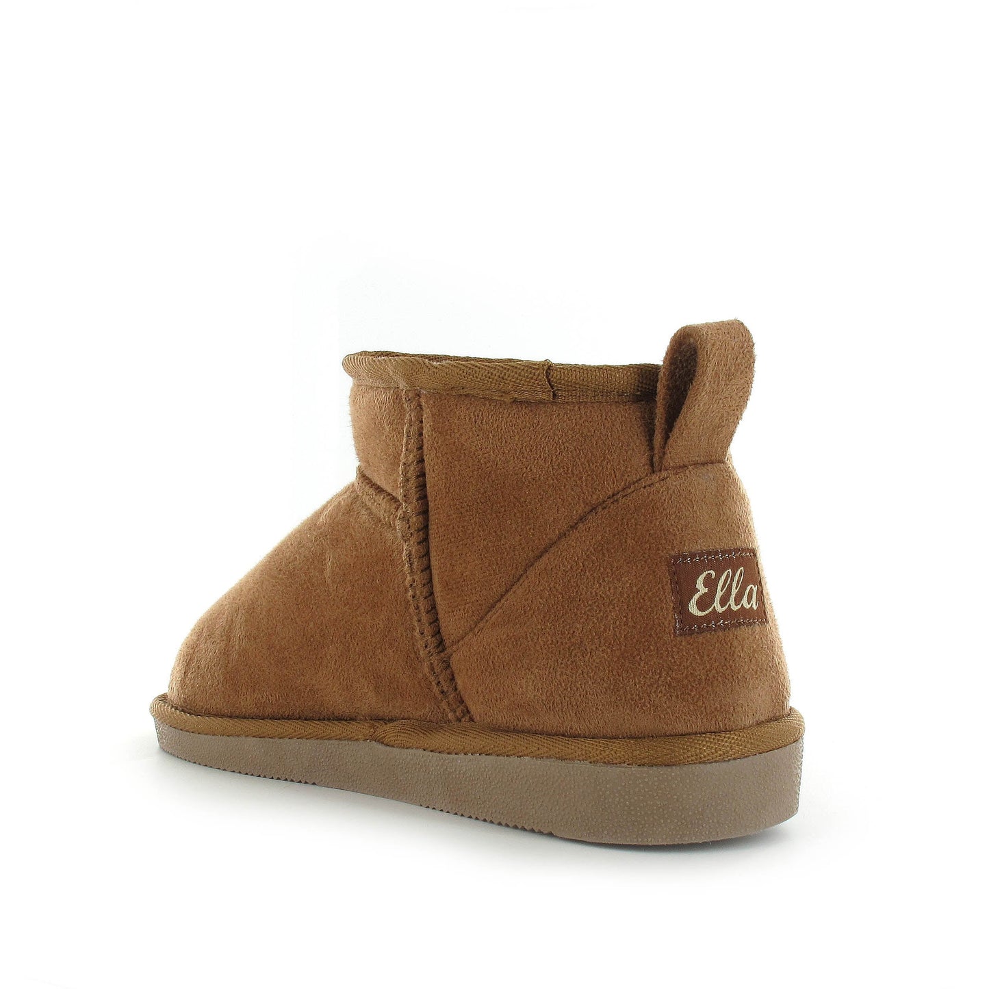 Ella Rocket CHESTNUT Faux Suede and Faux Sheepskin Ankle Boot