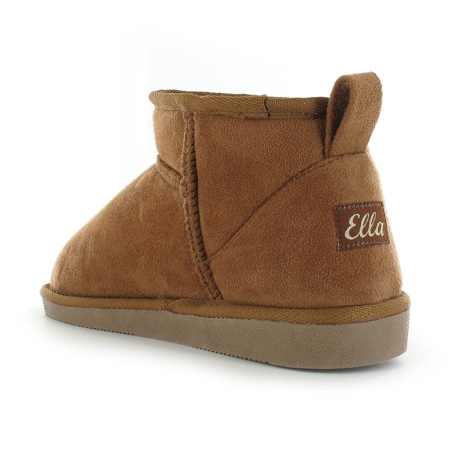 Ella Rocket CHESTNUT Faux Suede and Faux Sheepskin Ankle Boot