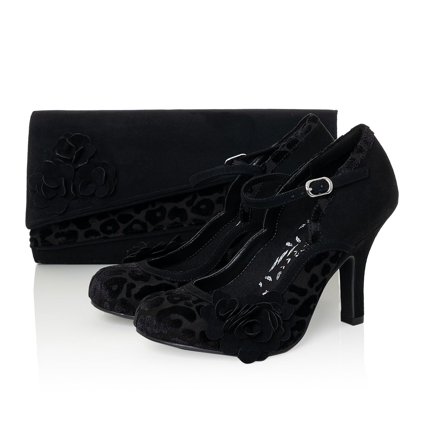Ruby Shoo High Heeled bar shoes Monica BLACK