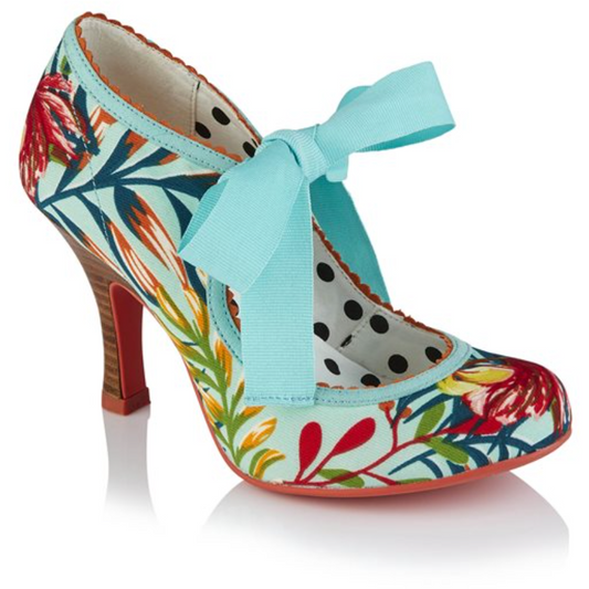 Ruby Shoo Court Shoe Willow in AQUA matching bag Santiago also available
