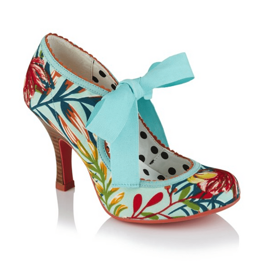 Ruby Shoo Court Shoe Willow in AQUA matching bag Santiago also available