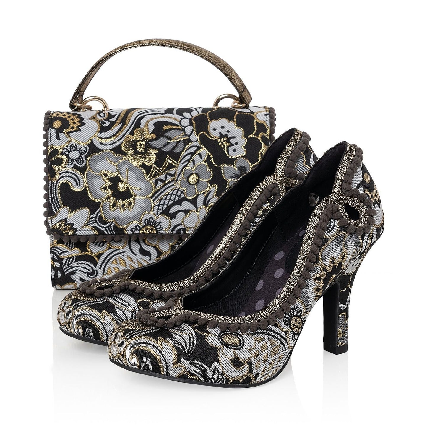 Ruby Shoo High heeled Court Shoe Miley BLACK/GOLD