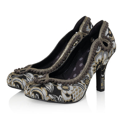 Ruby Shoo High heeled Court Shoe Miley BLACK/GOLD