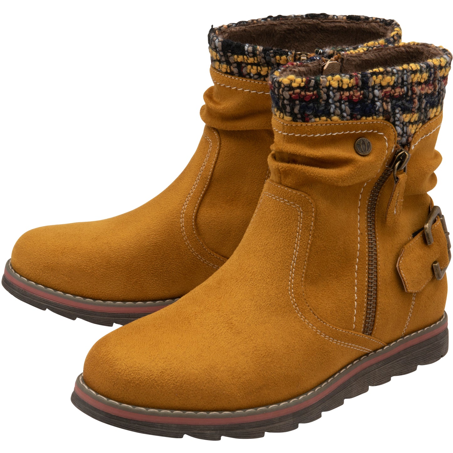 Lotus Ankle Boot with zip Sandy