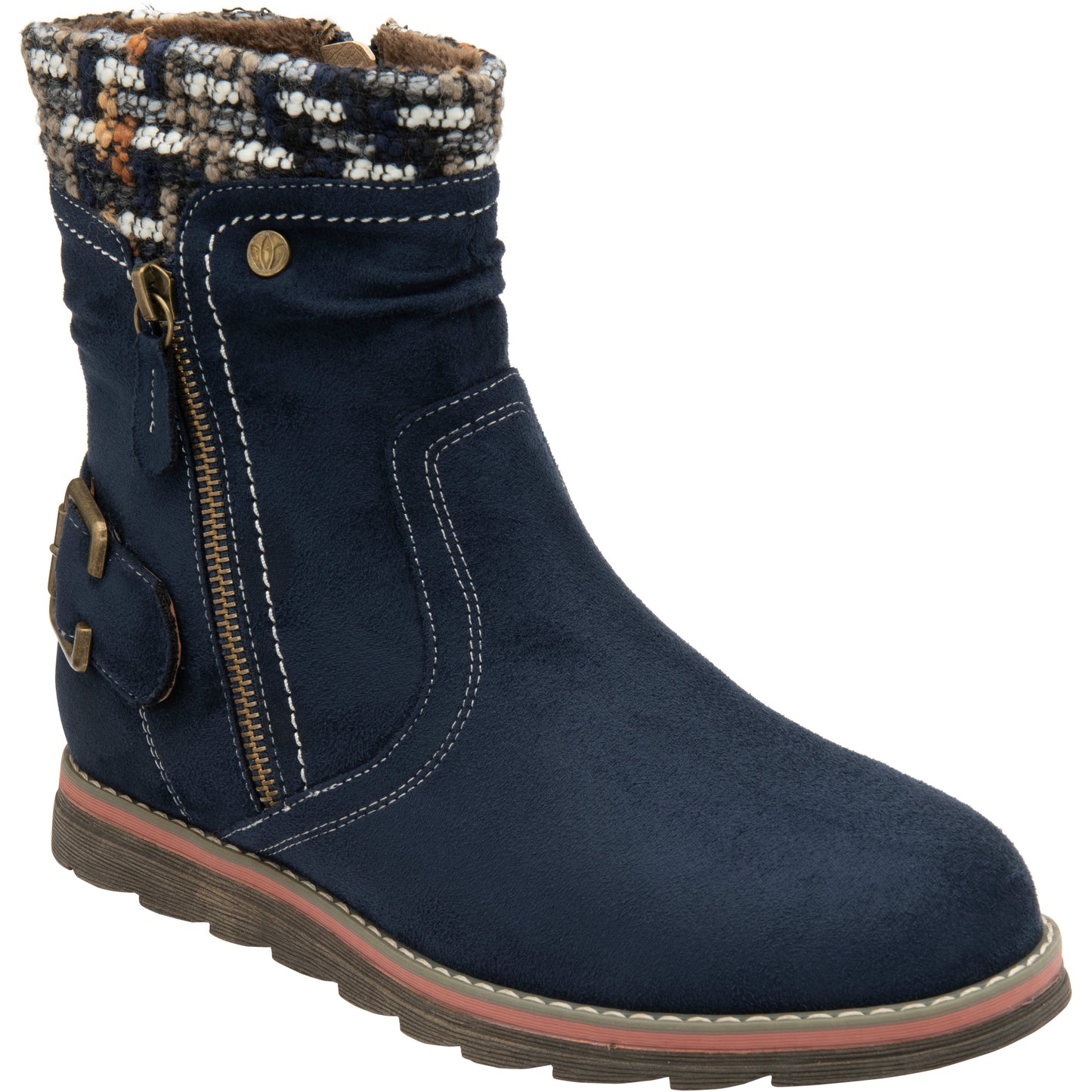 Lotus Ankle Boot with zip Sandy