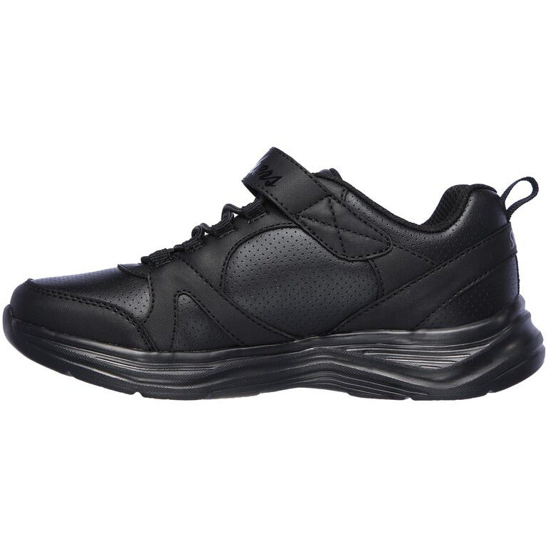 Skechers School Trainer 81445-BBK BLACK touch fastening