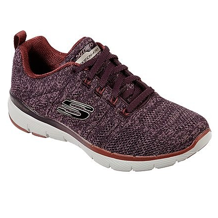 Skechers black & white flex appeal 3.0 high tides trainers outlet