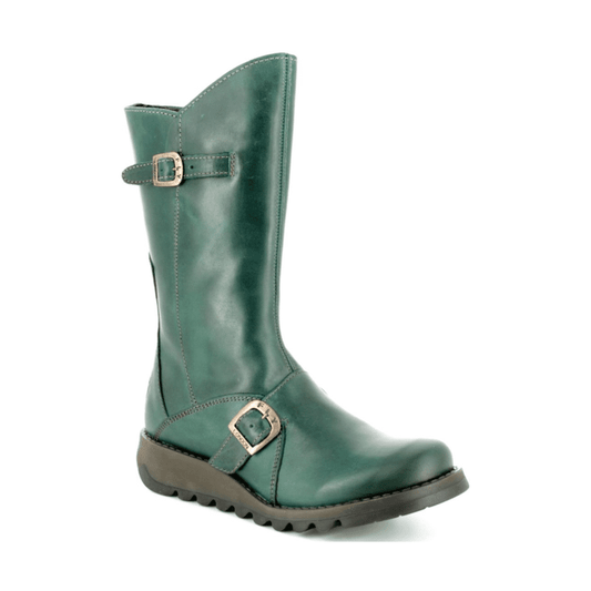 Fly London Mid Calf Boot MES 2 Petrol Leather