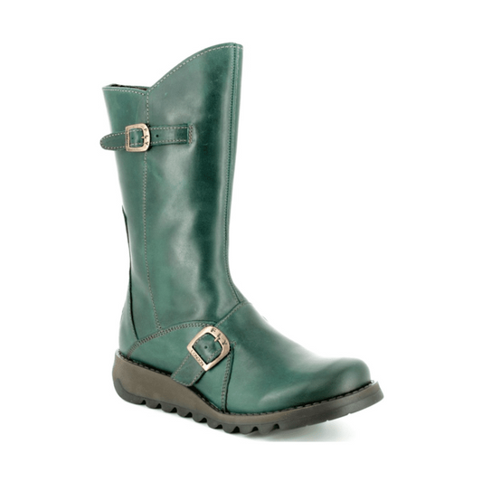 Fly London Mid Calf Boot MES 2 Petrol Leather