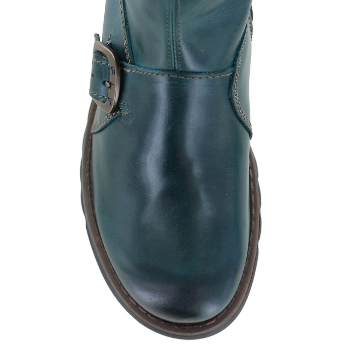 Fly London Mid Calf Boot MES 2 Petrol Leather