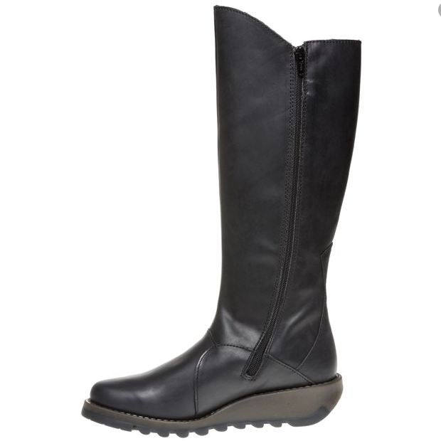 Fly London Long Boot MOL 2 Black Leather