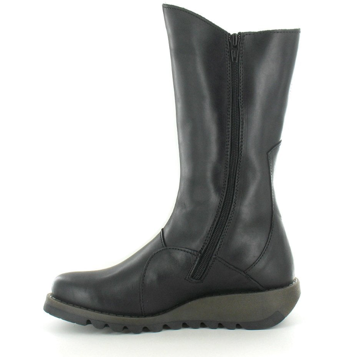 Fly London Mid Calf Boot Mes 2 Black Leather