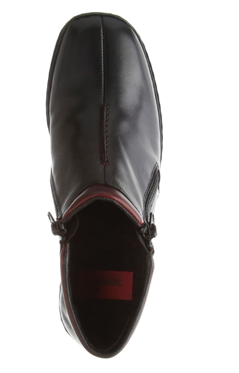 Rieker Leather Ankle boot Black with Zip zip L3882-00