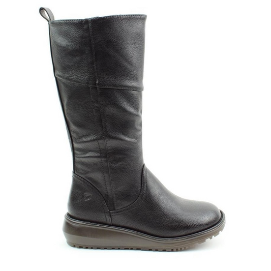 Heavenly Feet MID CALF BOOT Robyn BLACK Vegan Friendly