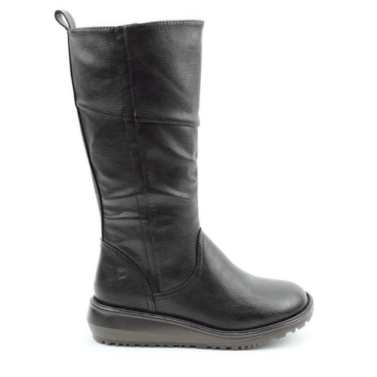 Heavenly Feet MID CALF BOOT Robyn BLACK Vegan Friendly