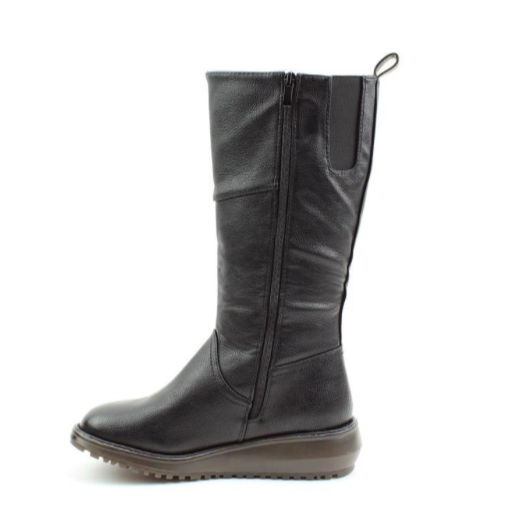 Heavenly Feet MID CALF BOOT Robyn BLACK Vegan Friendly