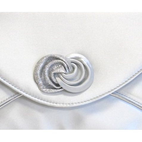 Lunar Ripley Occasion Bag Silver ZLR222 to match Ripley Silver Shoe