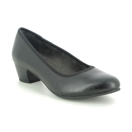 Jana Court Shoe Wide Fitting 22360 BLACK