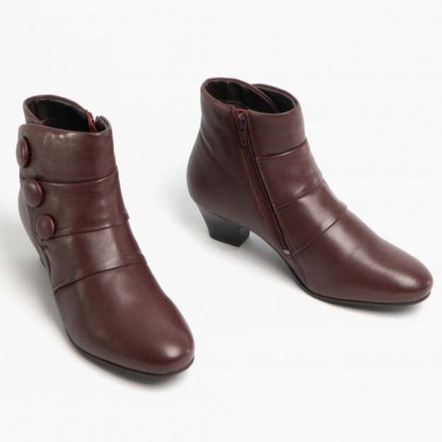 Lotus Ankle Boot Prancer Burgundy leather
