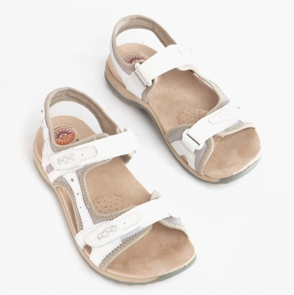 Free Spirit sandal Frisco WHITE adjustable velcro strap