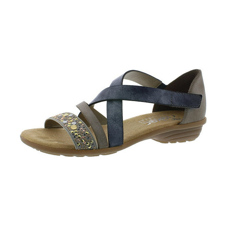 Rieker V3405-42 Casual Sandal in Blue